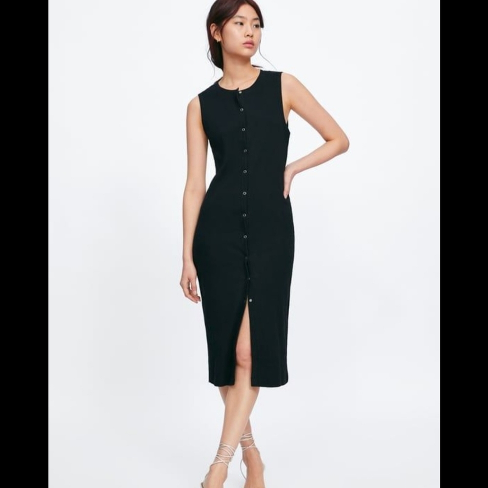 ZARA Ribbed Dress - Picture 1 of 10